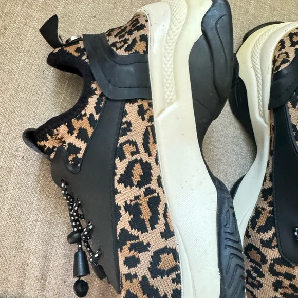 Steve Madden Leopard Print Sneakers with Black Accents - Picture 6 of 10